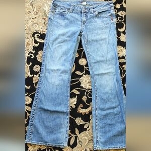 Silver Jeans Frances Bootcut Womens 32x33 Distressed Medium Wash Stretch